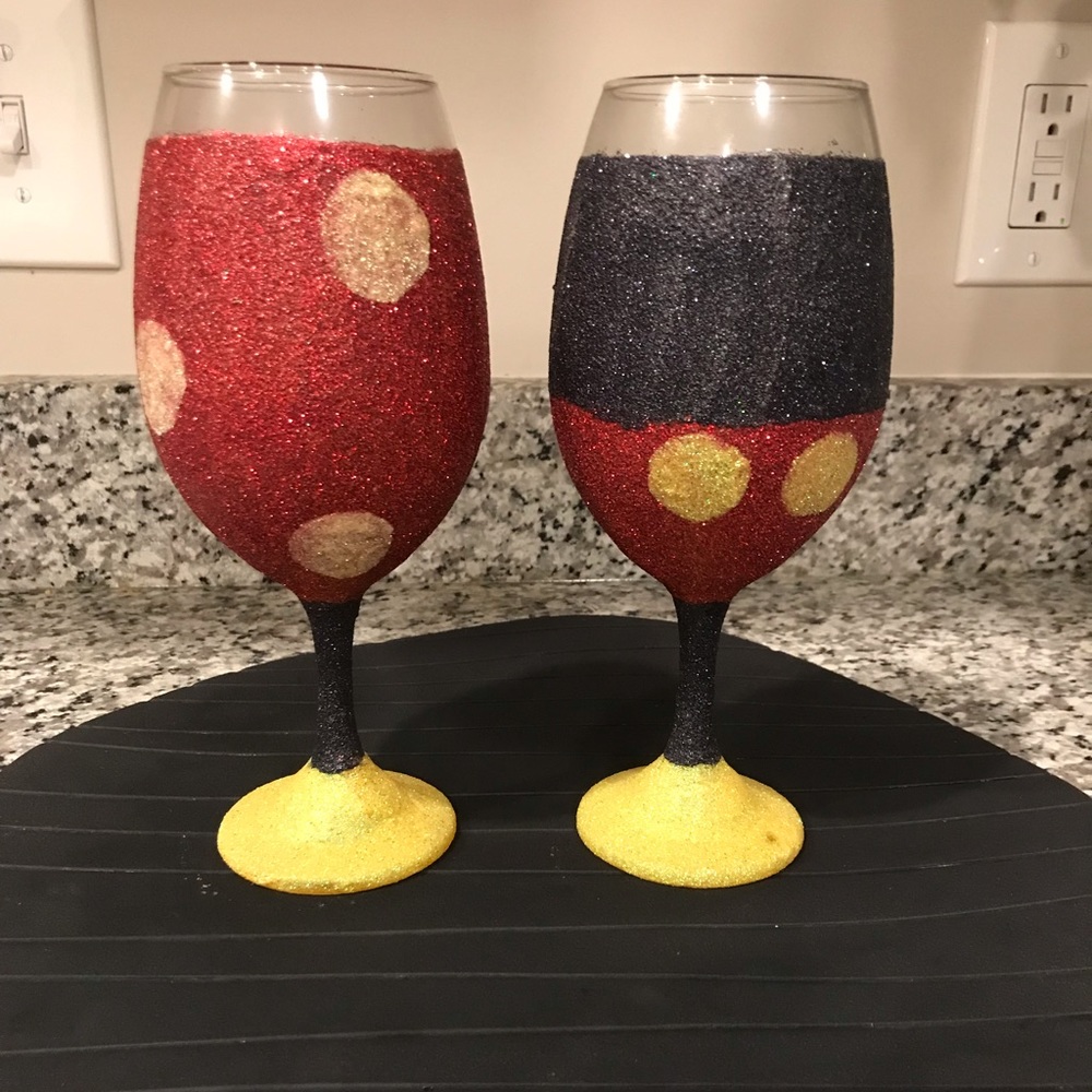 Hand Painted Disney Goblets